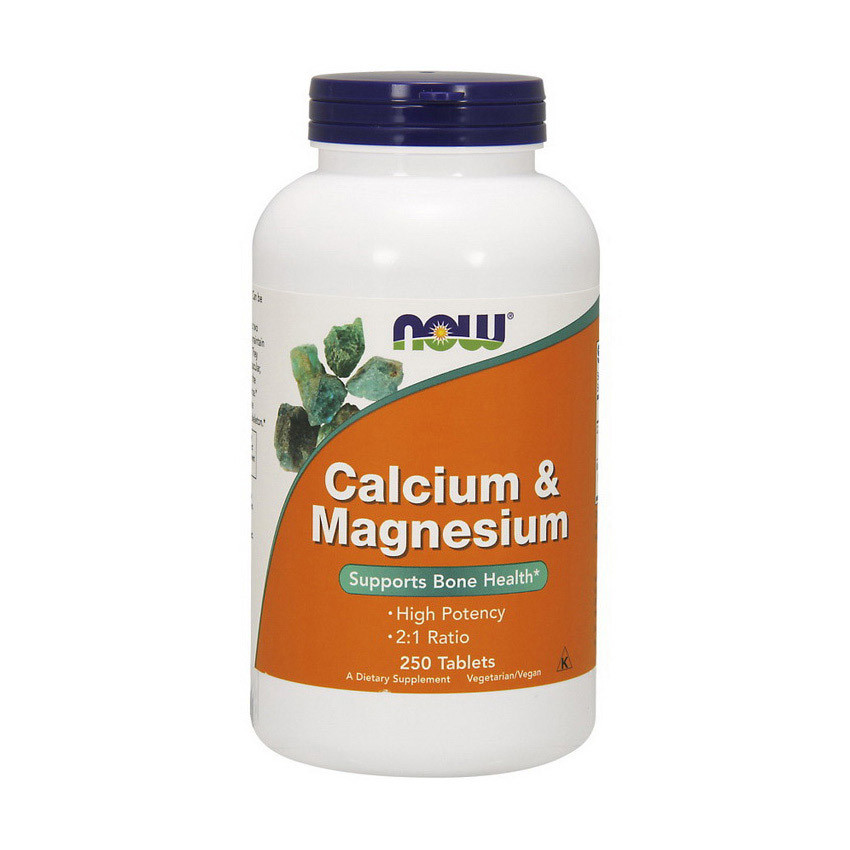 Кальций магний Now Foods Calcium Magnesium 250 таблеток - фото 2 - id-p1332967029