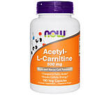 Ацетил l-карнітин Now Acetyl L-Carnitine 500 200 veg caps Комплекс для схуднення і зниження ваги, фото 2