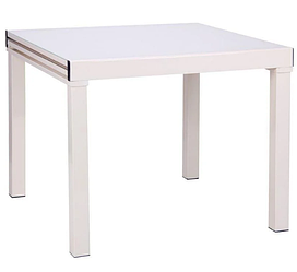 Стіл Афон База вершковий/Скло вершковий