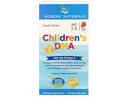 Жирні кислоти Омега 3 ДГК для дітей children's DHA Nordic Naturals 180 міні гел капс