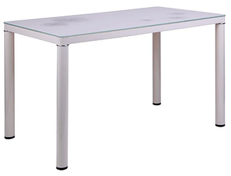 Стіл Делія База ваніль/Скло ваніль