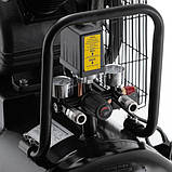 Компресор 100л, 4HP, 3 кВт, 380 В, 10атм, 500 л/хвил. 2 циліндри INTERTOOL, фото 4