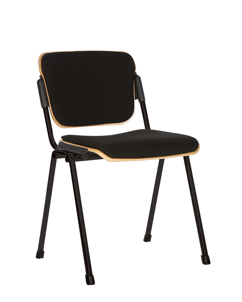 Стілець офісний Era wood plus black тканина c-11 чорна (Новий Стиль ТМ)