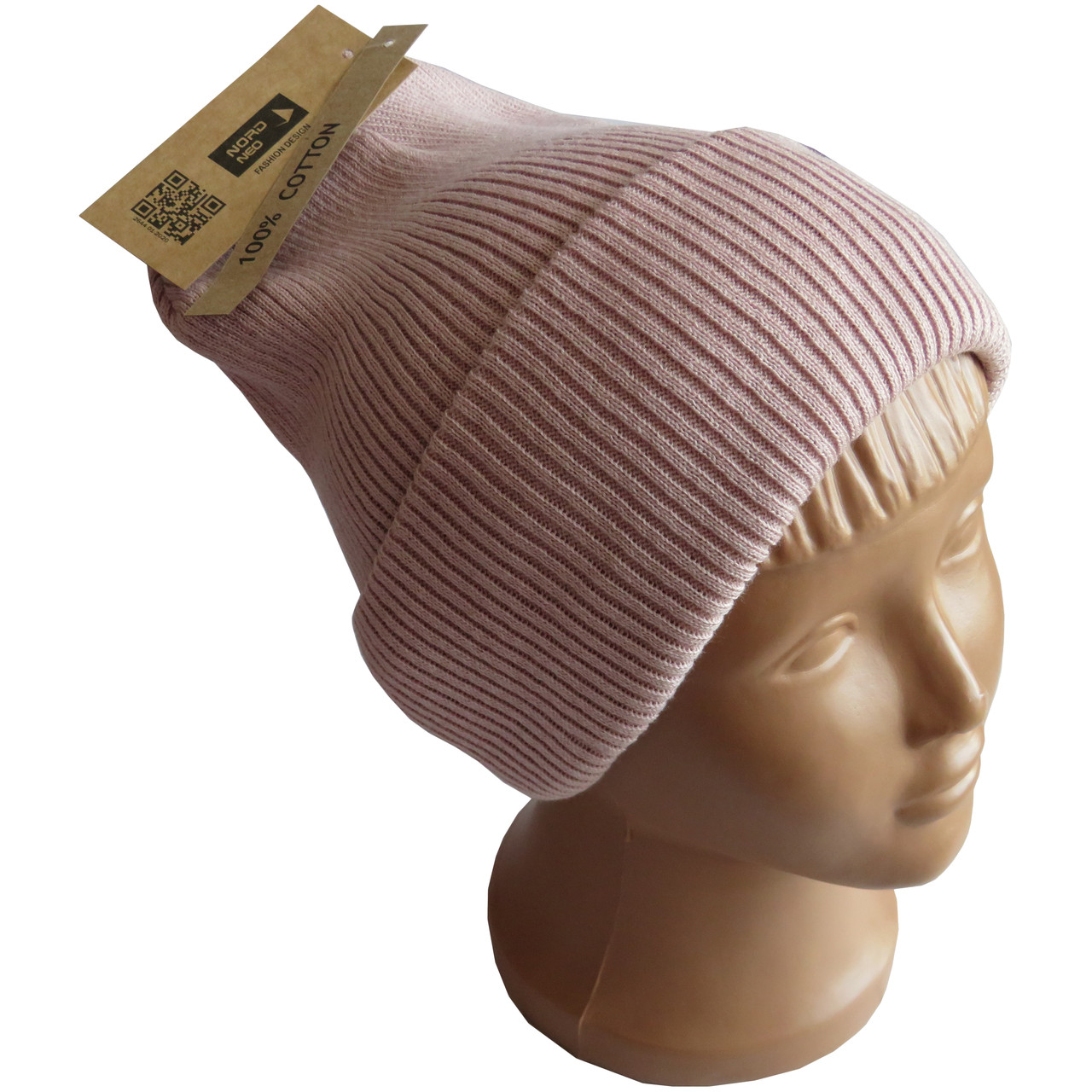 Подвійна молодіжна шапка Nord Neo рожевого кольору, бавовна