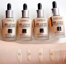 Тональний крем Catrice HD Liquid Coverage Foundation (010 Light Beige), 30 мл, фото 3