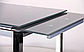Стіл обідній розкладний Глорія хром/скло платина, фото 5