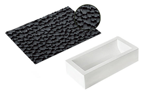 Набор форм для десерта "Kit Bûche Love" 25х9х7см/1300мл силиконовая + коврик Silikomart