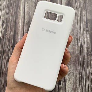 Чохол для Samsung Galaxy S8 Silicone Case з мікрофіброю накладка силіконовий чохол на самсунг с8 білий