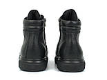 Черевики чоловічі зимові чорні шкіряні на хутрі на блискавці взуття великих розмірів Rosso Avangard Ranger Floto, фото 5