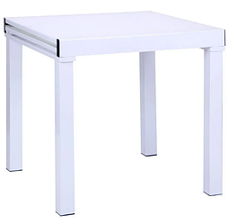Стіл Пірей База білий/Скло білий