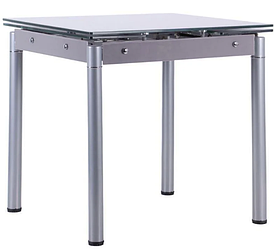 Стіл Челсі 750(1200)*700*760 База сірий/скло платина