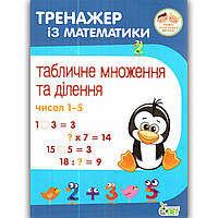 Тренажер із математики Табличне множення та ділення чисел 1-5 Авт: Сметана О. Вид: ПЕТ