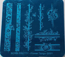 Пластина для стемпинга Born Pretty Flower Tango S001