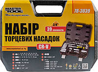 Набір ключів і насадок торцевих MASTERTOOL 78-3039, CRV 3/8" (39 шт.), фото 3