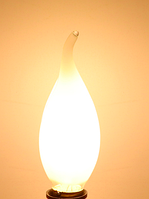 Светодиодная лампа 4Вт 3000К С37 Е14 свеча на ветру матовая ретро