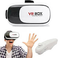 Очки виртуальной реальности с пультом для телефона Виртуальный шлем 3d vr box 2.0 2016 3D очки
