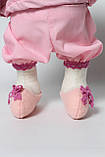 Авторська текстильна лялька Біла Кішечка Тільда в рожевому ретроплаті, фото 9
