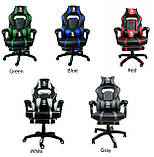 Спортивне крісло компютерне DEUS LARGE СИНЄ Компьютерное кресло Стул игровой Геймерське крісло офісне Кресло, фото 2