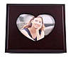 Красива шкатулка для жіночих прикрас дерев'яна з фоторамкою серце, фото 2