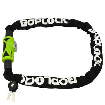 Велозамок BOPLOCK TY756 CHAIN LOCK 8X1300 мм black/green