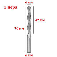 Фреза сферична двозахідна 6*42 мм