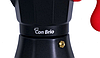 Гейзерна кавоварка Con Brio CB-6603 на 3 чашки | турка Con Brio червона, фото 2