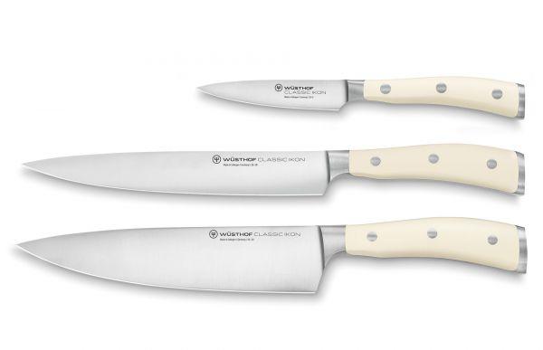 Набір ножів Wuesthof Classic Ikon Creme, 3 ін. (1120460301)