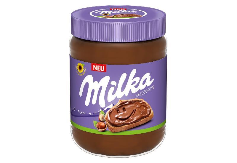 Шоколадно-горіхова паста без пальмової олії Milka Haselnusscreme, 600 г, Щвейцарія