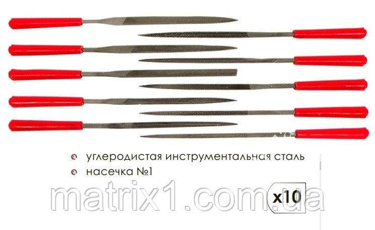 Набір надфілей 10 шт., завдовжки 140 мм для металу., фото 1