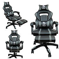 Компьютерный Стул DEUS LARGE чорно-сіре крісло геймерське Удобный офисный стул Компьютерные кресла стулья офис