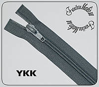 Молния витая YKK №7 длина 70 см серого цвета