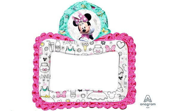 А 27" Airfill Only Minnie Happy Helpers Foil Balloon. Куля повітряна фольгована Фоторамка Мінні Маус. В уп