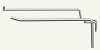 Крючок одинарный с ценникодержателем на сетку 50х50 мм, длина - 300 мм