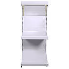 Овочевий торговий стелаж 2100х950 мм ТИП 10, приставний металевий стелаж з овочевими полицями під ящики, стелаж для овочів, фото 2