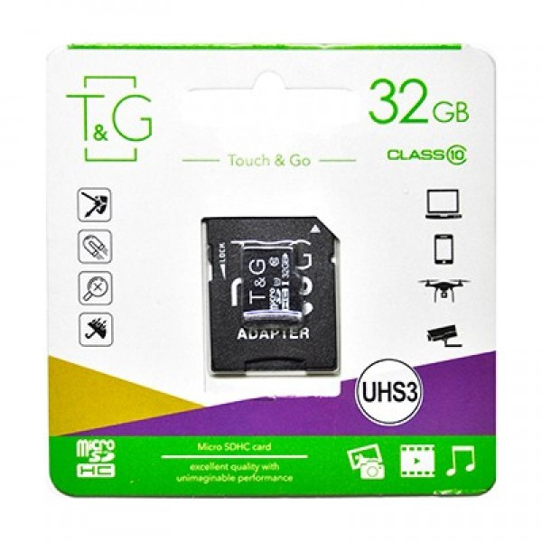 Карта памяти MicroSDHC 32GB UHS-I U3 Class 10 T&G