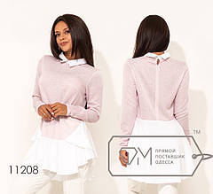 Блуза женская классическая под юбку или брюки, осень-весна, р.42,44,46,54 Код 600/601Д