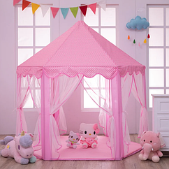 Будиночок намет намет для дівчинки і хлопчика M-6113 (будиночок-намет, ігровий будиночок) Рожевий