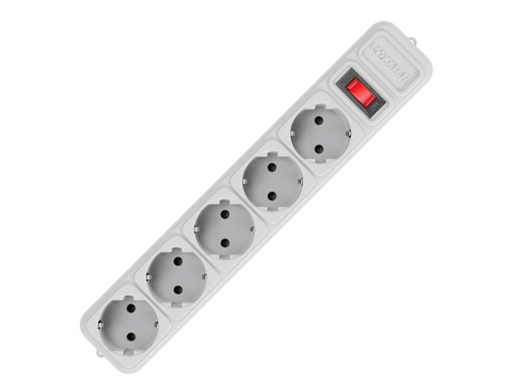 Мережевий фільтр (подовжувач) Maxxter SPM5-G-6G, 1.8 м. 5 розеток