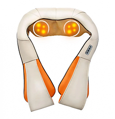 Роликовий масажер для спини і шиї Massager of neck kneading | масажна подушка | масажер з підігрівом