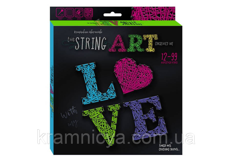 Набір для творчості STRING ART LOVE (STRA-01-03U), фото 1