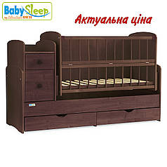 Дитяче ліжечко-трансформер Baby Sleep Angela DTP-S-B Nussbaum Dunkel (т.горіх)