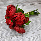 Букет червоних лютіков 9 шт., фото 3