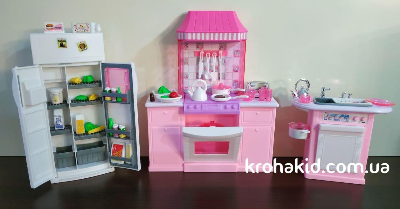 Кухня для Барби с Плитой, Умывальником и Холодильником (мебель для ...