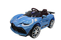 Детский электромобиль Bugatti (голубой цвет) с пультом радиоуправления Bluetooth 2.4G
