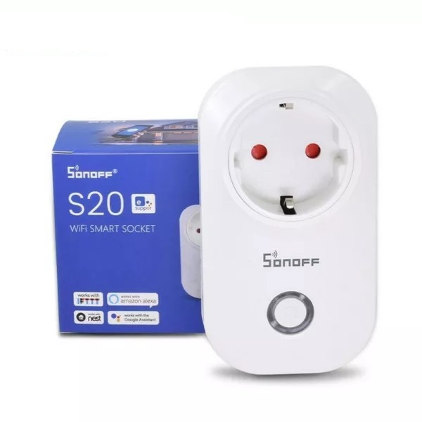 Wi-Fi розетка c таймером Sonoff S20 (10А / AC 250В віддалене управління, розумний дім)