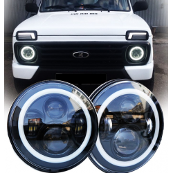 Фари ВАЗ 2121 21213 Нива Тайга. Тюнінг Лінза.