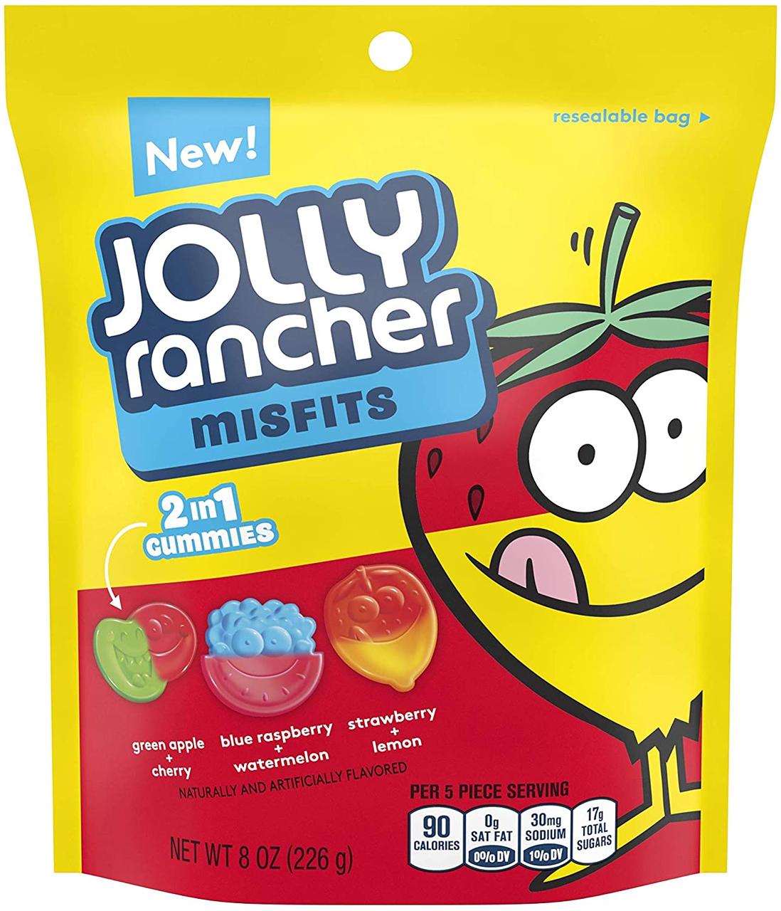 Жувальні цукерки Jolly Rancher Misfits 2 in 1 Gummies 226g