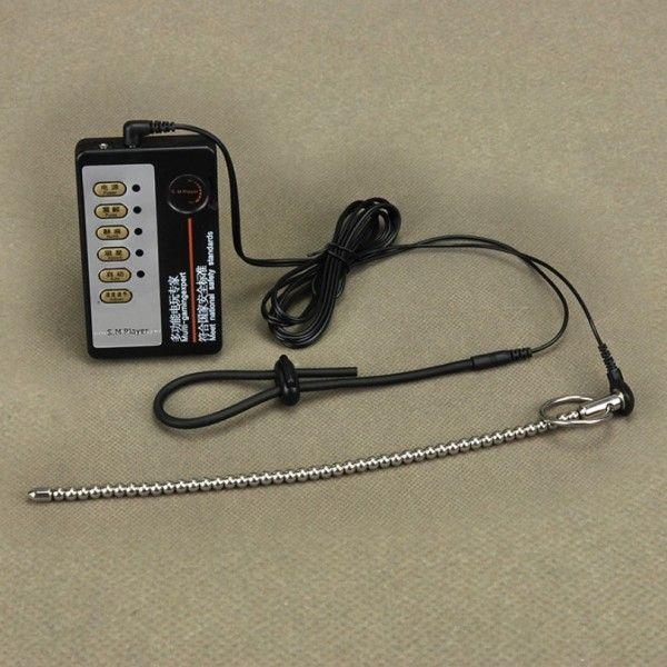 Довгий уретральний катетер + ерекційна петля для пеніса, електросекс, фото 1