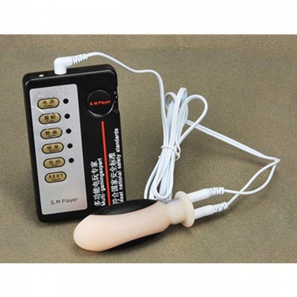 Силіконова анально-вагінальна пробка електросекс, фото 1