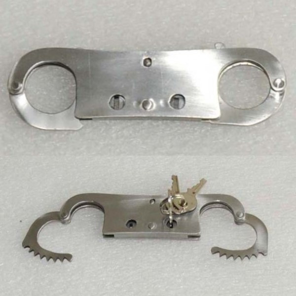 БДСМ наручники фіксатори для пальців рук і ніг унісекс сріблясті